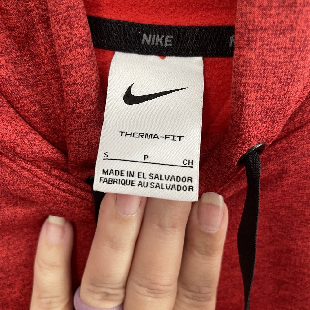 Nike Men's Therma-FIT Pullover Fitness Hoodie Red Heather DQ4834-677 Sz S - Picture 7 of 9
